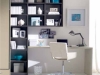 scrivania lineare piccola con libreria